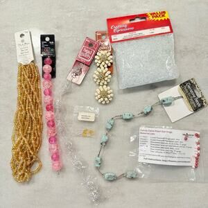 Y2K/2010s Bead Lot Crafting Jewelry Supplies Blue Moon Pony Beads Glass Gemstone